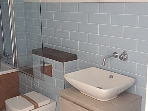 Project 09: Light blue tiled bathroom